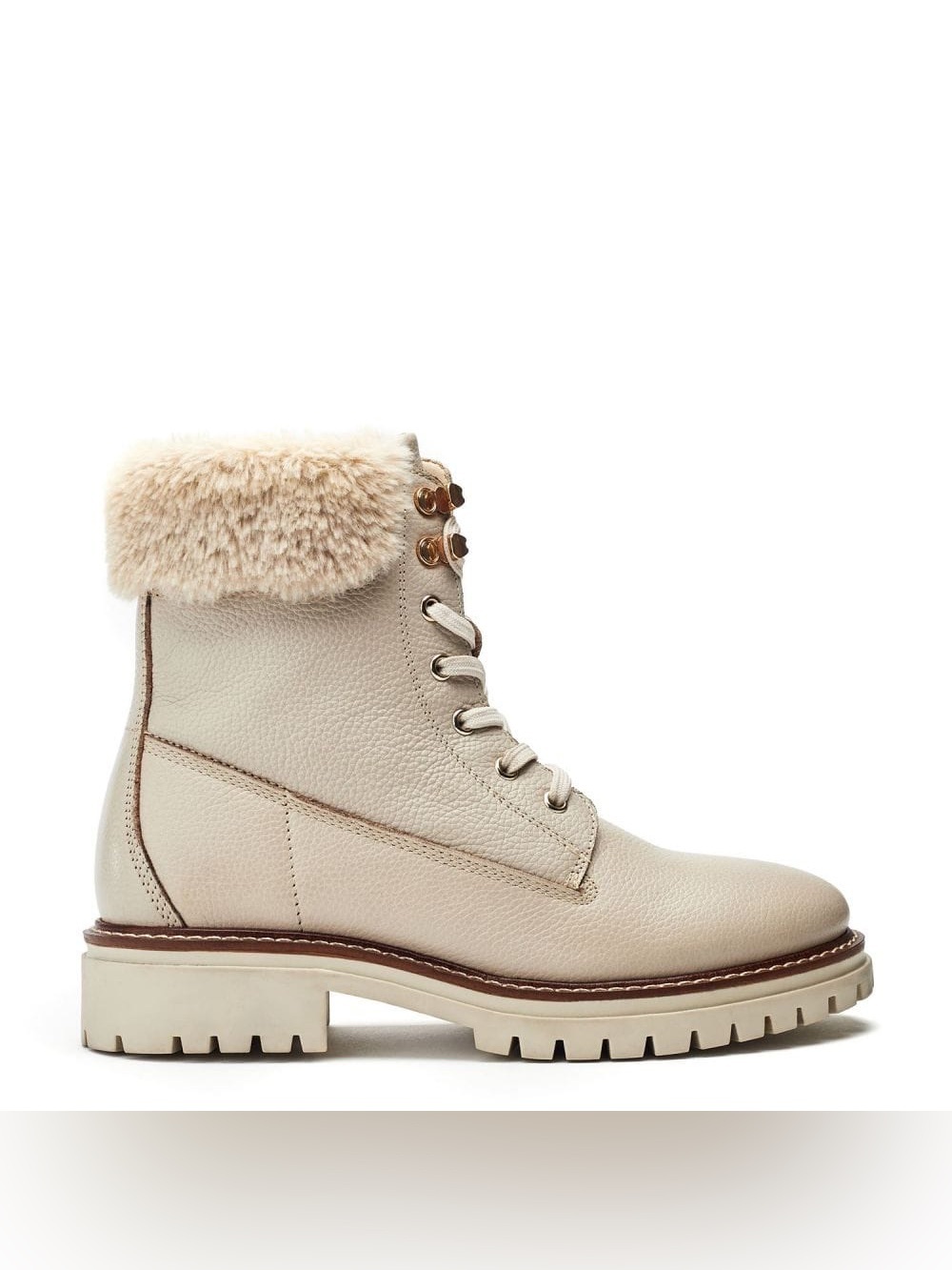 Alberto Torressi Leather & Faux Fur Combat Boots